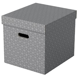 Esselte Förvaringsbox Home kub grå produktfoto