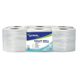 Lyreco Toalettpapper Mini Jumbo 2-lagers vit produktfoto