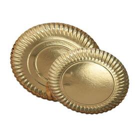 Tablett rund, 180x10mm, gold glänzend, 500 Stück Artikelbild
