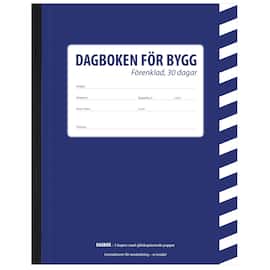 Burde Dagboken för bygg förenklad A5 30 dagar produktfoto