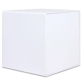 Faltschachtel Napoli Cube mit Magnetverschluss und Selbstklebeecken, 220x220x220mm, weiss matt, 5 Stück Artikelbild