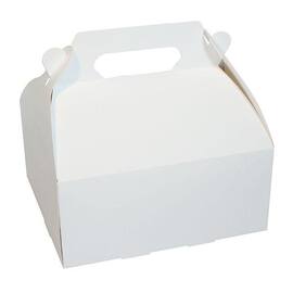 Kuchenbox mit Frontklappe, Tortenkarton, 220x220x120/150mm, weiß, 100 Stück pro Packung Artikelbild