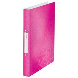 Leitz Ringbuch WOW, Ringmappe, A4, PP, 25mm, pink, 257x314x32mm, 1 Stück Artikelbild