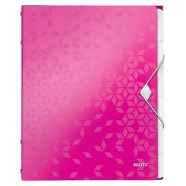 Leitz Ordnungsmappe WOW mit 6 Fächern, Projektmappe, Fachmappe, A4, PP, pink metallic, 1 Stück Artikelbild