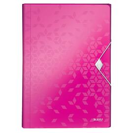 Leitz Fächermappe WOW, Projektmappe, Aktenmappe, A4, PP, pink metallic, 254x330x38mm, 1 Stück Artikelbild