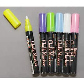 Marvy Märkpenna, Chalk Marker, kulspets, 6 mm linjebredd, olika fluorescerande färger produktfoto