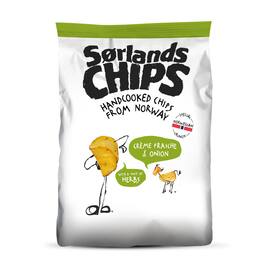 Sørlandschips Creme fraiche produktbilde
