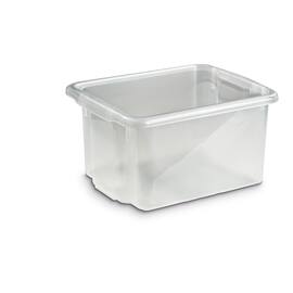 Oppbevaringsboks 23L transparent plast produktbilde
