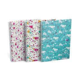 Notatbok OXFORD floral A5 90g linjer ass produktbilde