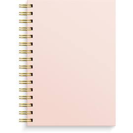 Spiralbok BURDE A5 rosa m/gullspiral produktbilde