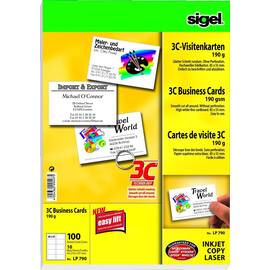 sigel Visitenkarten hochweiß, 85x55mm, 190g Artikelbild