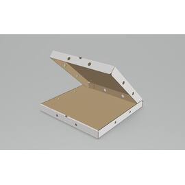 Pizzaeske 40x40x3,8cm hvit/brun produktbilde