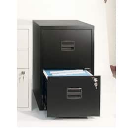Arkivskåp, 2 lådor, 672 x 413 x 400 mm, svart produktfoto