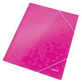 Strikkmappe LEITZ Wow A4 3 kl 300g rosa produktbilde