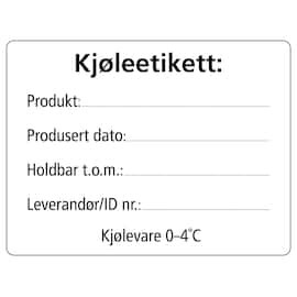 Etikett kjølevare 53x70mm 500stk produktbilde
