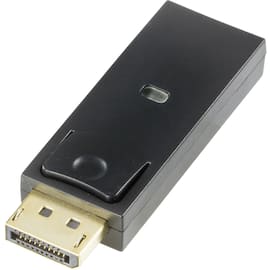 DELTACO Videoadapter, DP-HDMI, DisplayPort och HDMI, DisplayPort (hane) till HDMI (hona), svart produktfoto