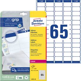 Etikett AVERY mini laser 38,1x21,2(1625) produktbilde