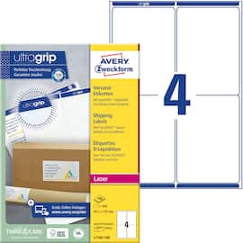 Etikett AVERY laser QP 99,1x139 (400) produktbilde
