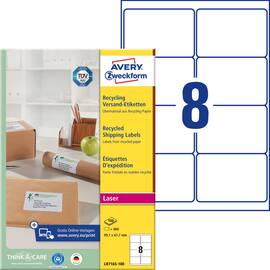 Etikett AVERY resirkulert 99,1x67,7(800) produktbilde