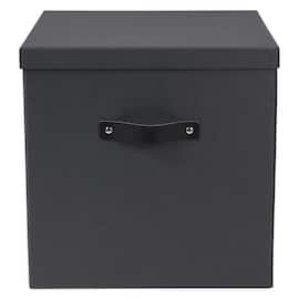 Bigso Box Förvaringsbox med lock kartong stor grå produktfoto