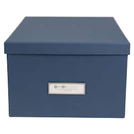 Bigso Box Förvaringsbox med lock kartong blå produktfoto