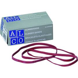 ALCO Gummibänder, Gummiringe, Gummiringerl, 50g, rot, 150x4mm, 1 Packung Artikelbild