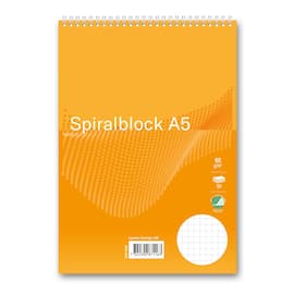 Spiralblock A5 60g 50 blad rutat produktfoto