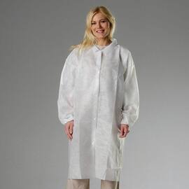 Besøksfrakk GRANBERG non-woven hvit produktbilde
