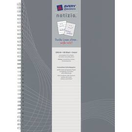 Avery Notizbuch notizio. 7012, Collegeblock, A4, liniert, spiralgebunden, Kartoncover, Hellgrau, 1 Stück Artikelbild
