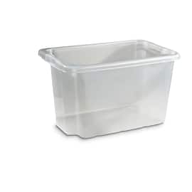 Oppbevaringsboks 55L transparent plast produktbilde