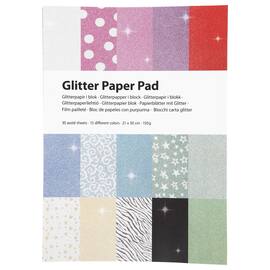 Glitterpapir i blokk CC A4 150 g, (30) produktbilde