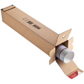 ColomPac Versandverpackung 4eckig, Planversandbox, Versandhülse, mit Haftklebeverschluss und Aufreißfaden, 610x108x108mm (A1), Braun, 10 Stück Artikelbild