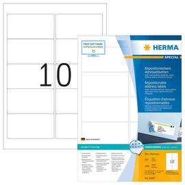 Herma Adressetiketten Movables, wiederablösbar, A4, weiß, 96x50,8mm, 1000 Stück Artikelbild