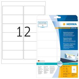 Herma Etiketten repositionierbar, weiß, 99x42mm, 300 Etiketten/Packung Artikelbild