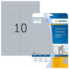 Herma Super Print Typenschild-Etiketten, silber, 96x50,8mm, 250 Stück Artikelbild