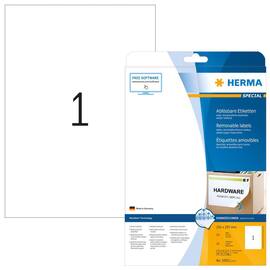 Herma Etiketten, ablösbar, weiß, 210x297mm, 25 Etiketten Artikelbild