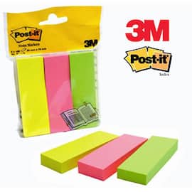 Post-it® Indexflikar  3 färger 25x76mm produktfoto