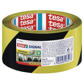 tesa® Markierungsklebeband, Warnklebeband, PP, 50mmx66m, schwarz/gelb, 1 Stück Artikelbild