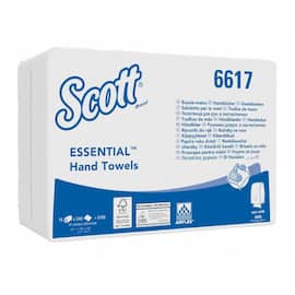 Scott® Scott Papierhandtücher Essential ™, Airflex®, Interfold, weiß, 21x20cm, 15x340 Tücher, 5.100 Tücher Artikelbild