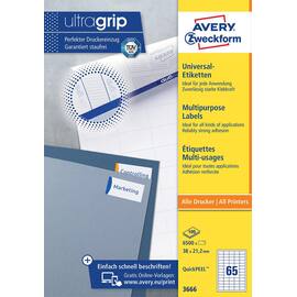 Etikett AVERY Mini 38,1x21,2mm (6500) produktbilde