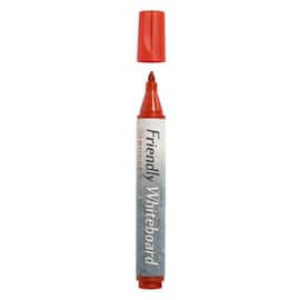 Friendly Whiteboardpenna, icke-permanent, alkoholbaserat pigmentbläck, 1–3 mm, tunn spets, röd produktfoto