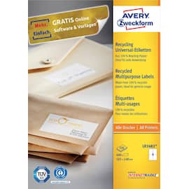 Etikett AVERY resirkulert 105x148 (400) produktbilde