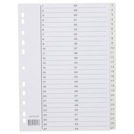Register A4 PP 1-54 m/indeksark hvit produktbilde