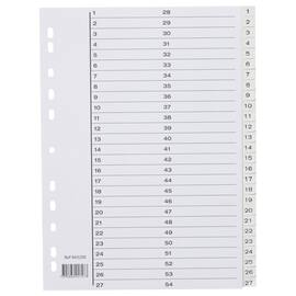 Register A4 PP 1-54 m/indeksark hvit produktbilde