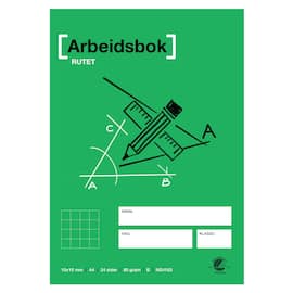 Arbeidsbok A4 80g 10x10 rutet produktbilde