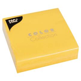 Serviett PAPSTAR 3L 33x33cm gul (50) produktbilde