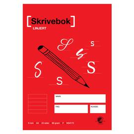 Skrivebok A4 80g 24bl 9mm linjert produktbilde