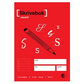 Skrivebok A4 80g 24bl 9mm marglinje produktbilde