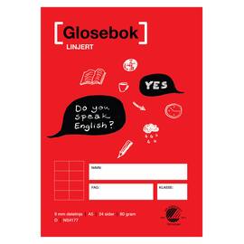 Glosebok A5 70g 24bl 9mm delelinje produktbilde
