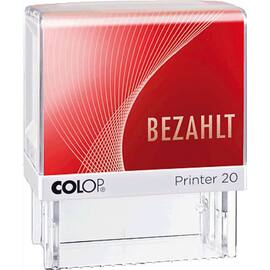 Colop Stempel 20L, BEZAHLT, 38x14 mm, selbstfärbend, Druckfarbe: rot, 1 Stück Artikelbild
